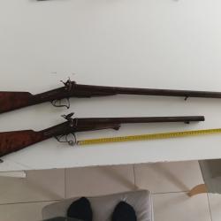Lot de deux fusils &agrave; broches
