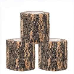Lot de 3 Rubans Adh&eacute;sifs 5cm x 4.5m Sport Camouflage ACU Auto-Agrippant Extensible Outdoor Chasse