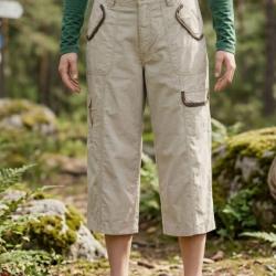 OGALO SE1261 : Pantacourt beige 100% coton pour un confort naturel et durable 40