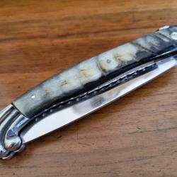 Superbe  couteau " OCEAN"  corne de b&eacute;lier .