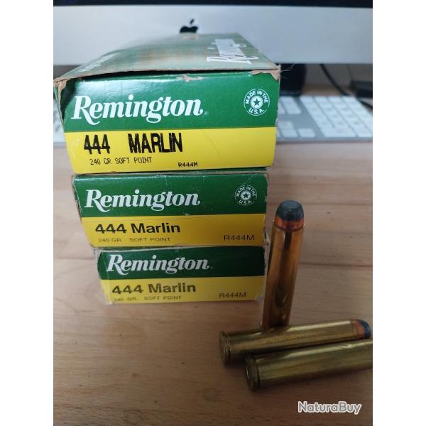 57 CARTOUCHES REMINGTON CALIBRE 444 MARLIN 240GR SP
