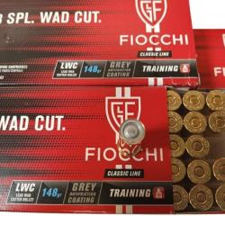 LOT DE 500 CARTOUCHES FIOCCHI CAL. 38 SPL. WAD CUTTER