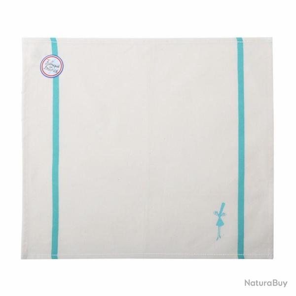 SERVIETTES DE TABLE ECRU A L'AISE BREIZH Menthe