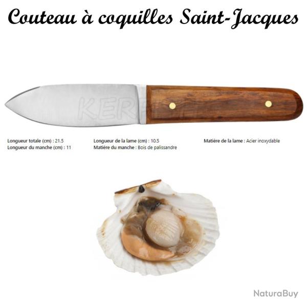 COUTEAUX � COQUILLES SAINT-JACQUES PALISSANDRE N�3682 LEOPARD