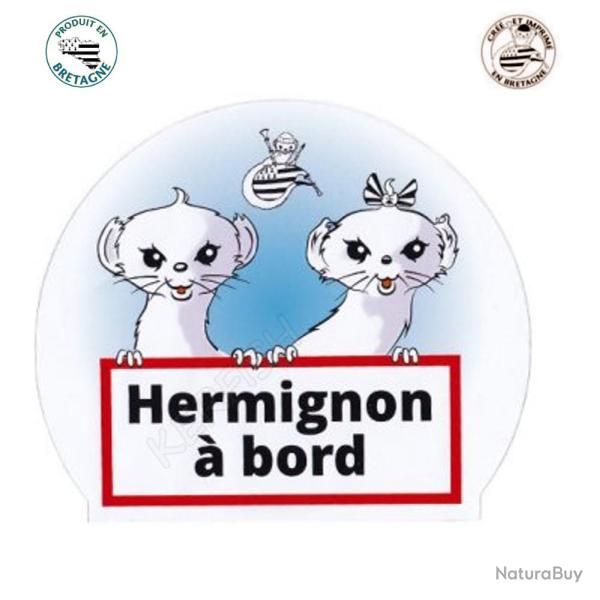 AUTOCOLLANT HERMINE HERMIGNON A BORD