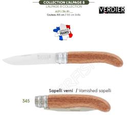 COUTEAU ALPAGE INOX 8.5 cm Manche sapelli ANDR&Eacute; VERDIER