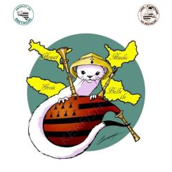 AUTOCOLLANT HERMINE SOEUR DES ILES