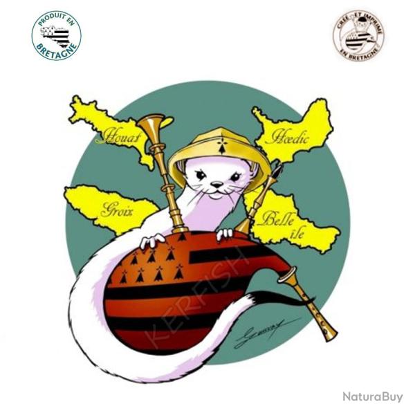 AUTOCOLLANT HERMINE SOEUR DES ILES