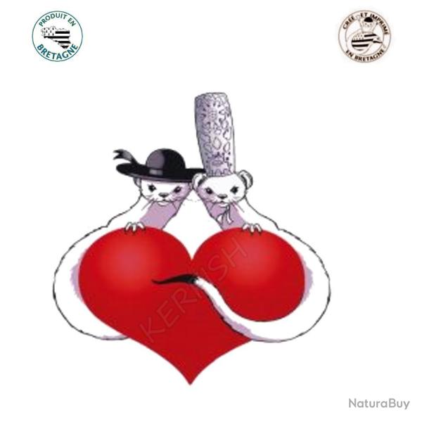 AUTOCOLLANT HERMINE AMOUR DE BREIZH