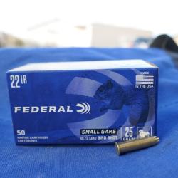 22LR FEDERAL BIRD SHOT 25grs plomb no12  en boite de 50