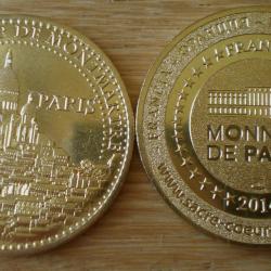 Medaille du Sacre Coeur Montmartre Couleur Or par Monnaie de Paris 2014