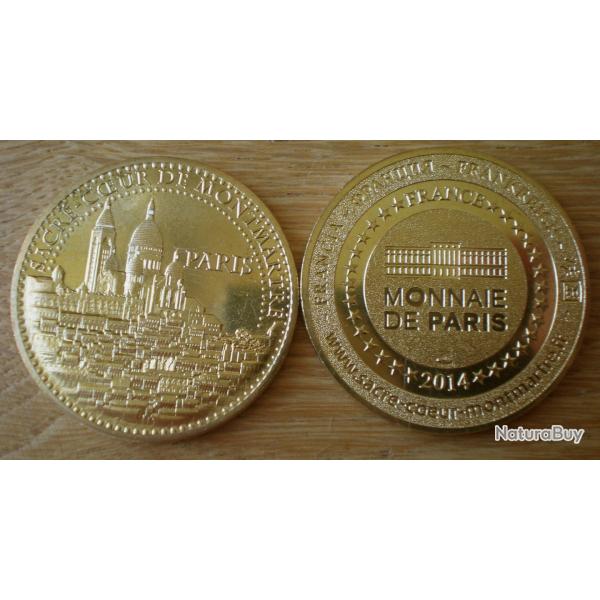 Medaille du Sacre Coeur Montmartre Couleur Or par Monnaie de Paris 2014