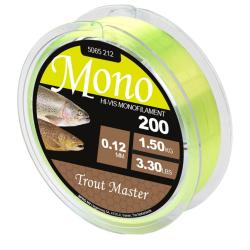 TROUT FIL DE P&Ecirc;CHE MASTER HI-VIS MONO TROUT MASTER 0,16mm Chartreuse