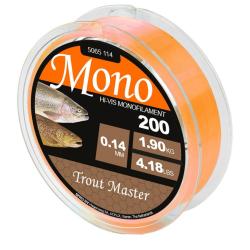 TROUT FIL DE P&Ecirc;CHE MASTER HI-VIS MONO TROUT MASTER 0,22mm Orange