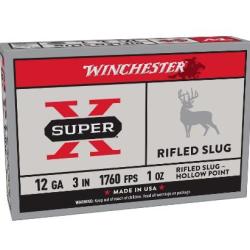 Munitions WINCHESTER super x slug cal.12/76 28g par 5
