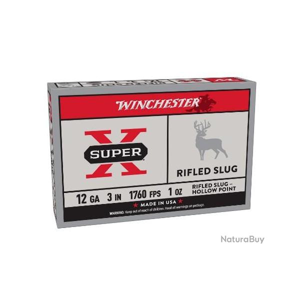 Munitions WINCHESTER super x slug cal.12/76 28g par 25