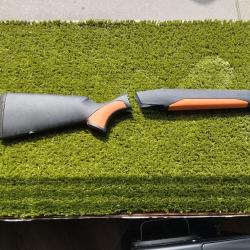 Crosse synth&eacute;tique pour browning bar 3 , noir et orange