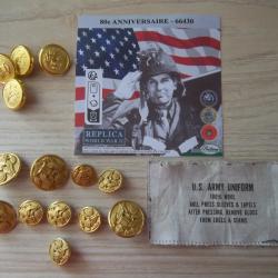 lot boutons U.S &eacute;quipement militaire