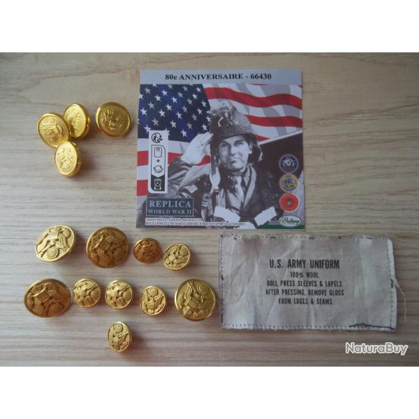 lot boutons U.S �quipement militaire