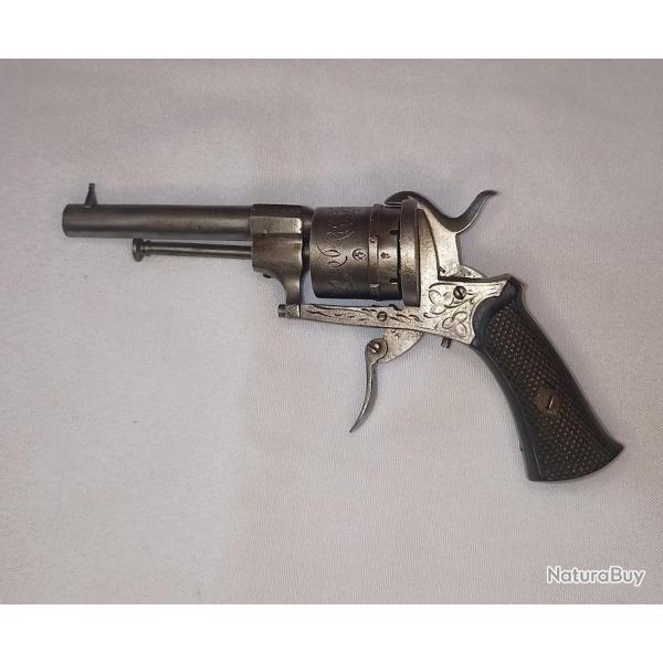 R�volver type Lefaucheux broche Li�ge Belgique XIX�me