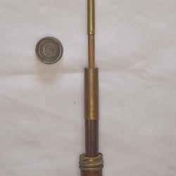 Rare canne bambou syst&egrave;me canne &agrave; p&ecirc;che XIX&egrave;me