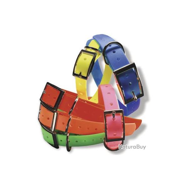 COLLIER POUR CHIEN PISTEURS EN POLYURETHANE 65 CM x 25 MM Jaune