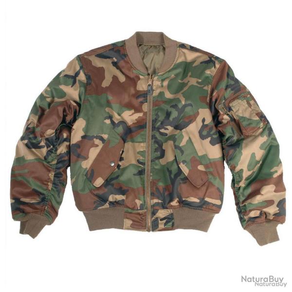 Op� Tactique !! Blouson MA1 Bombers Mil-Tec Woodland Taille 2XL