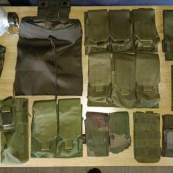 Lot de poche airsoft camouflage et vert olive