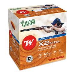 Munitions Winchester X2 ACIER Cal.12/70 24g PAR 100