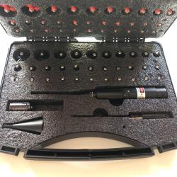 Collimateur laser universel pour r&eacute;glage de lunette - 32 adaptateurs (.159 &agrave; .998 / 4,0 &agrave; 25,3 mm)