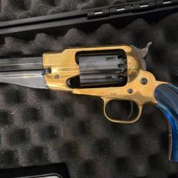 Plaquettes de crosse pour Pietta remington 1858 transparentes bleu Saphir !!!  en r&eacute;sine &eacute;poxy