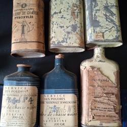 BOITE DE POUDRE VIDES    ANCIENNES    ANGOULEME ET SEVRAN LIVRY