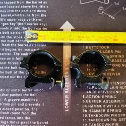 Montage lunette 25,4 mm rail picatinny