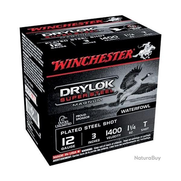 Cartouches WINCHESTER Drylok super steel 12/70 35g par 25