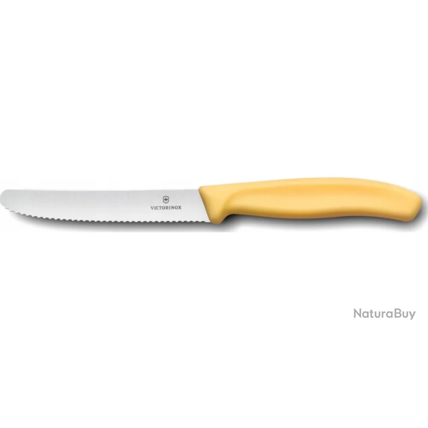Victorinox Swiss Classic 6.7838.E120 - Couteau tomate 11 cm - Couleur lueur citronn�e
