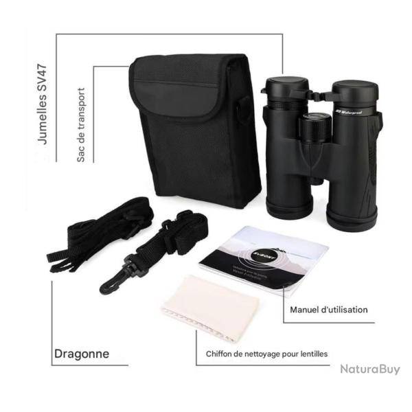 Jumelles Professionnelles SVBONY SV47 8x42 *Ench�res* �tanches IPX7 Observation Faune