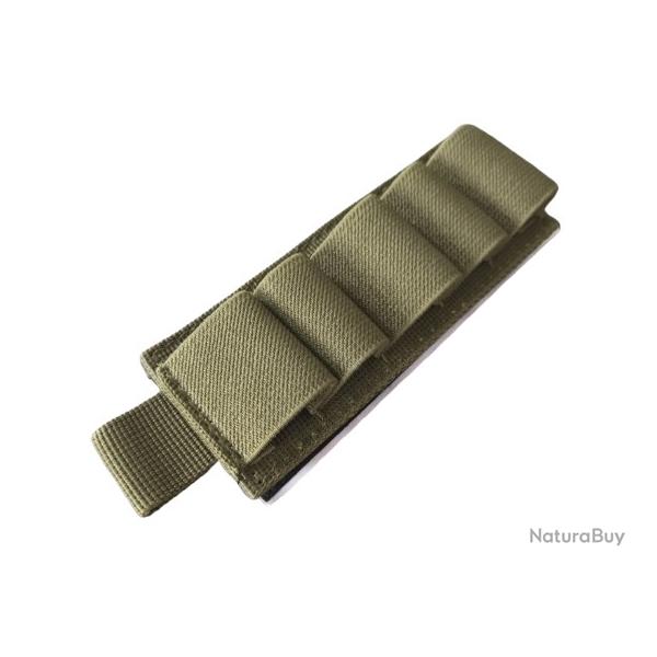 Cartouchi�re - Kaki - Velcro - 5 Cartouches - Calibre 12/20 - Livraison gratuite