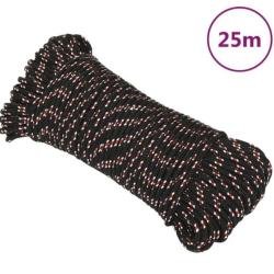 Corde bateau polypropyl&egrave;ne noir 5 mm 25 m r&eacute;sistante polyvalente