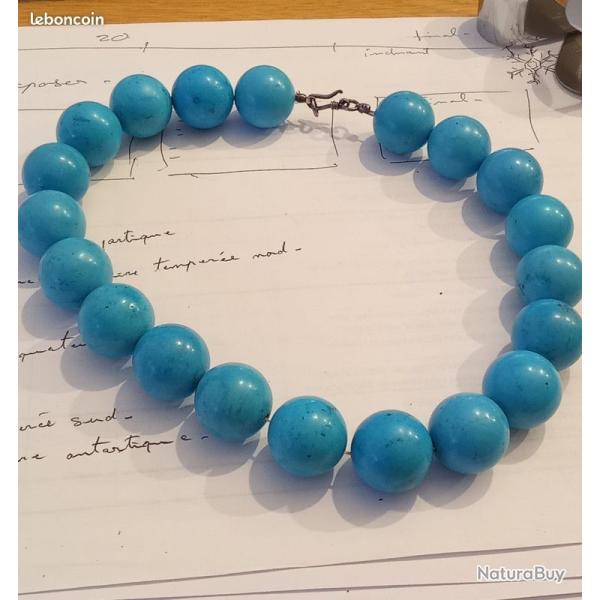 Collier en perle de turquoise rare