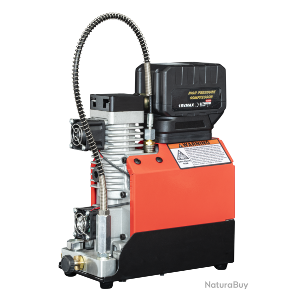 Compresseur POWAIR pour armes PCP SUR BATTERIE 250W 310BAR/4500PSI