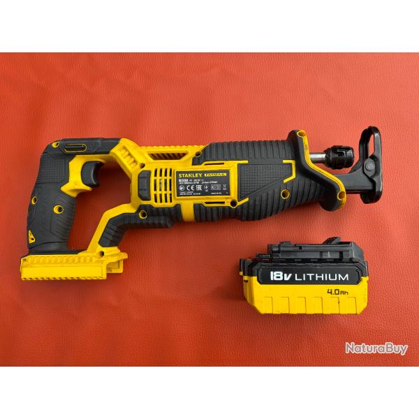 Scie Sabre Stanley Fatmax 18V avec Batterie 4.0Ah