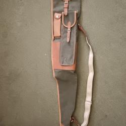 ETUI TOILE ET CUIR GOUAIS POUR CARABINE 22 DEMONTEE