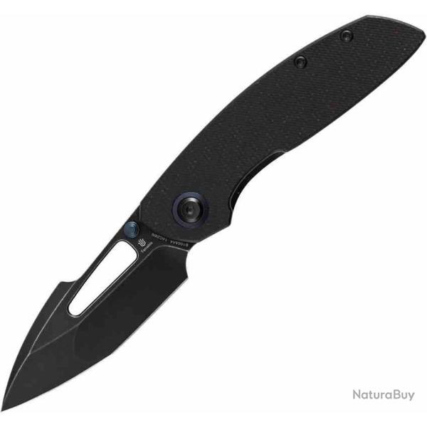 Couteau Tenable Link Black Lame Harpoon Acier 14C28N Blk Manche Micarta Liner Lock B1068A4