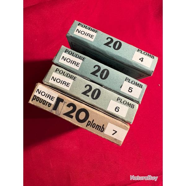 CARTOUCHES CALIBRE 20 NUM�RO 8 � BROCHE BON �TAT