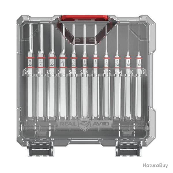 REAL AVID - SET DE CHASSE-GOUPILLES STANDARD ACIER