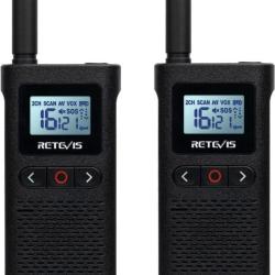 Talkie Walkies 2 Pcs Professionnels PMR446 16 Canaux VOX LCD Batterie 1500mAh CTCSS/DCS
