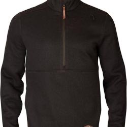 Pull &agrave; col zipp&eacute; Metso Shadow Brown Harkila