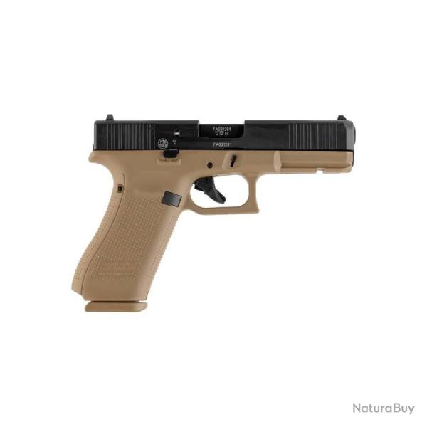 Pistolet Glock 17 Gen5 Coyote Cal. 9mm PAK a blanc