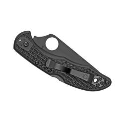 Couteau Spyderco Delica 4 noir Semi Dent&eacute;e