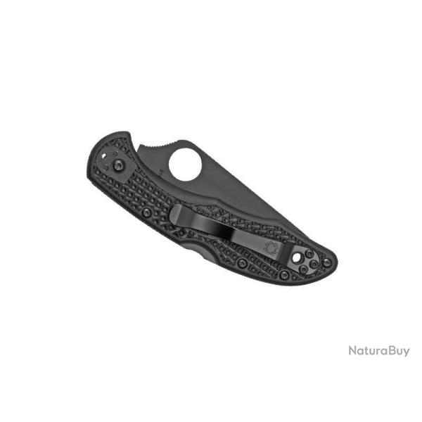 Couteau Spyderco Delica 4 noir Semi Dent�e